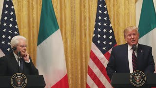 Watch live Trump Italian president hold news conference amid impeachment inquiry Syria crisis [upl. by Hsirrap243]