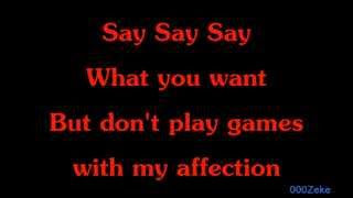 Say Say Say LYRICS ON SCREEN  Michael Jackson and Paul McCartney [upl. by Stuckey]