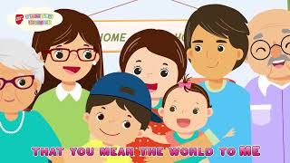 I Love My Family Animated Version  Children SingAlong  Families for Life Family Songs [upl. by Esirahs368]