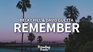 Becky Hill amp David Guetta  Remember Lyrics [upl. by Leventhal]