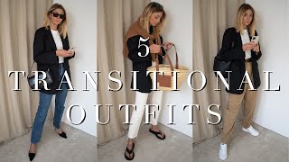 The Black Blazer Styled 5 Ways  Transitional Outfits [upl. by Rebbecca977]