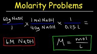 Molarity Practice Problems [upl. by Crispa]