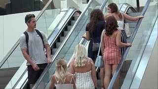 STARING AT STRANGERS ON AN ESCALATOR PRANK [upl. by Yekcir]