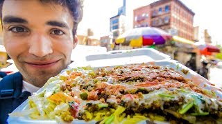 LIVING on STREET FOOD for 24 HOURS in NYC [upl. by Diba]