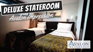 Avalon Waterways quotImpressionquot  Deluxe Stateroom Tour amp Review  4K [upl. by Anikes722]