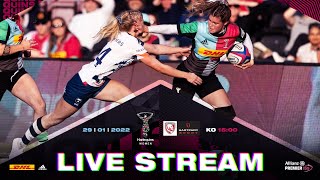 Live Rugby  Harlequins Women v Gloucester Hartpury [upl. by Dirgni327]