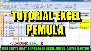 TUTORIAL EXCEL PEMULA LENGKAP [upl. by Anirrehs]