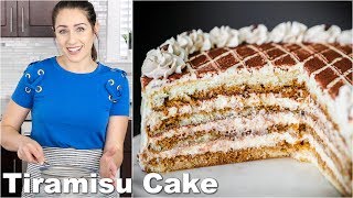 Tiramisu Cake Recipe  Italian Dessert [upl. by Nothgiel]