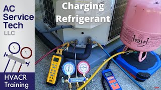 Charging R410A Refrigerant into an Air Conditioner Pressures Temps Tips [upl. by Rhoades]