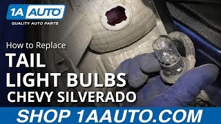 How to Replace Tail Light Bulbs 1419 Chevy Silverado [upl. by Nylirehc]