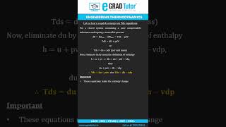 Engineering Thermodynamics  Tds EQUATION [upl. by Ahsielat]