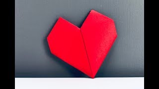 Hart origami vouwen  instructievideo [upl. by Nader]