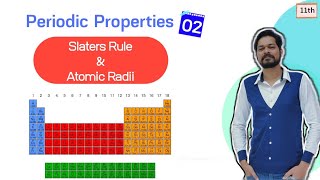 Periodic Table  Class 11 L2 Slaters rule  Atomic radii  Exceptions [upl. by Kraul]