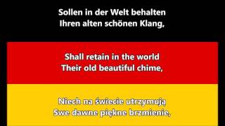 Hymn Niemiec  National Anthem of Germany DEENPL lyrics [upl. by Fokos]