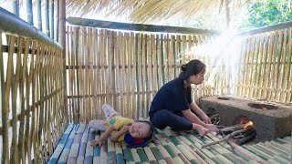 FULL VIDEO 415 Days Construction Journey  16 Year Old Single Mother Builds Bamboo House Alone [upl. by Adnaral900]