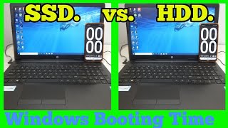 SSD vs HDD Windows Booting Time Comparison [upl. by Aleras]