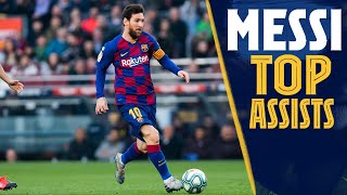 TOP ASSISTS Leo Messis best assists compilation [upl. by Nnayelsel948]