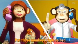 Five Little Monkeys Jumping On The Bed  Nursery Rhymes  Kids Songs [upl. by Priscilla]