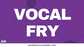 Daily Vocal Fry Exercises For Singers [upl. by Meridel517]