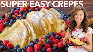 How to make Crepes  Easy Crepe Recipe [upl. by Pejsach942]