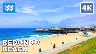 Walking tour of Redondo Beach Pier in South Bay Los Angeles California 【4K】 [upl. by Enilesor]