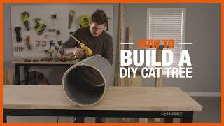 How to Build a DIY Cat Tree  The Home Depot [upl. by Nicko]