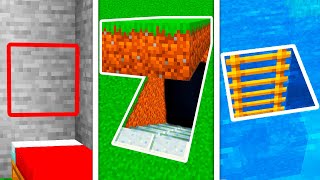 7 ENTRADAS SECRETAS FÁCEIS PARA FAZER NO MINECRAFT [upl. by Meridel]