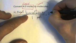 Moles to Molecules Conversion [upl. by Anifled]