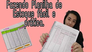 Como fazer uma planilha de Controle de estoque fácil e prática [upl. by Neelrahs]