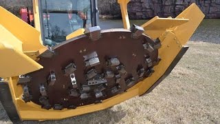 Operating Techniques Disc Mulcher Attachment for SkidSteer GEN I  Diamond Mowers [upl. by Acirne]