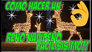 Tutorial de Reno navideño  Adorno de Arbolito  fácil de realizar [upl. by Woo]