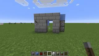 Minecraft  How to make a 2x1 Flush Piston Door  Intermediate Tutorial [upl. by Tedric]