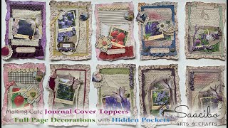 Making Cute Journal Cover Toppers With Hidden Pockets saacibo [upl. by Noitsuj]