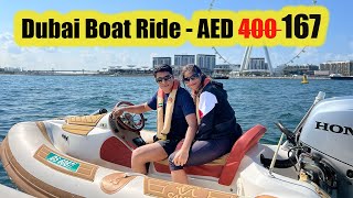 Dubai Harbour Marina Self Boat Ride only AED 167 [upl. by Naraj791]