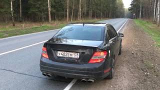 C63 AMG W204 Akrapovic Slipon exhaust [upl. by Nasaj]