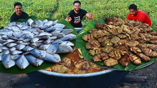 Pomfret Fish Fry Recipe  Full Fish Fry By Grandpa Kitchen  Fish Cutting and Cleaning [upl. by Aninnaig]