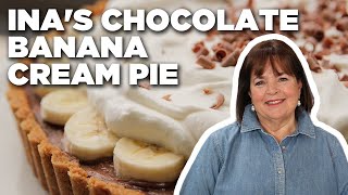 Ina Gartens Chocolate Banana Cream Pie  Barefoot Contessa  Food Network [upl. by Gentes]