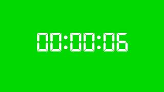 stopwatch green screen digital workout clock [upl. by Drehcir315]